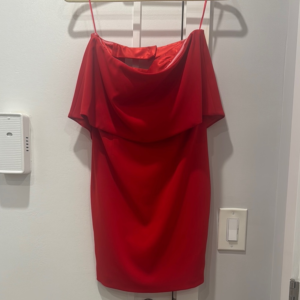Elegant Red Off-Shoulder Dress